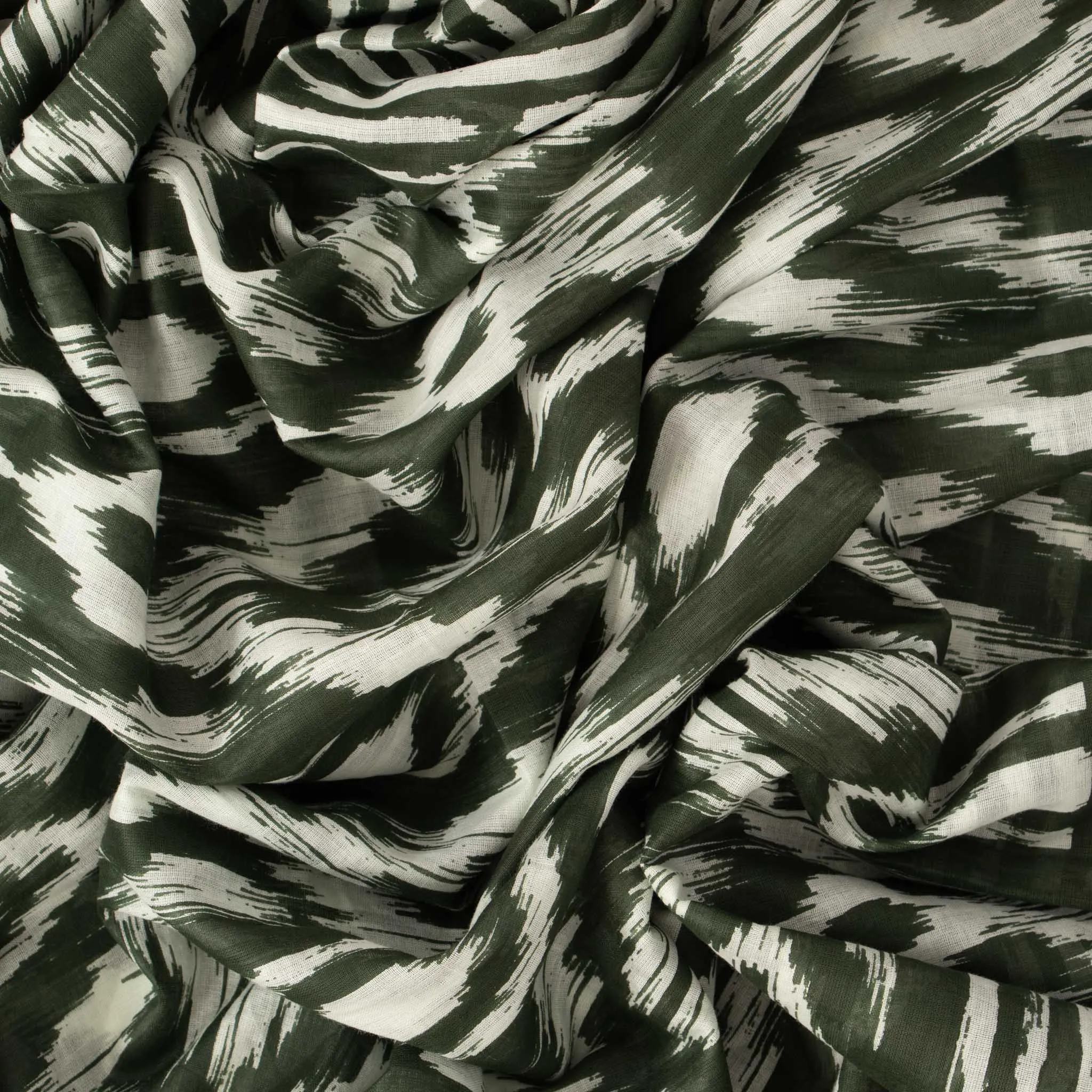 Indie Lightweight Cotton Scarf  - Khaki, Aztec