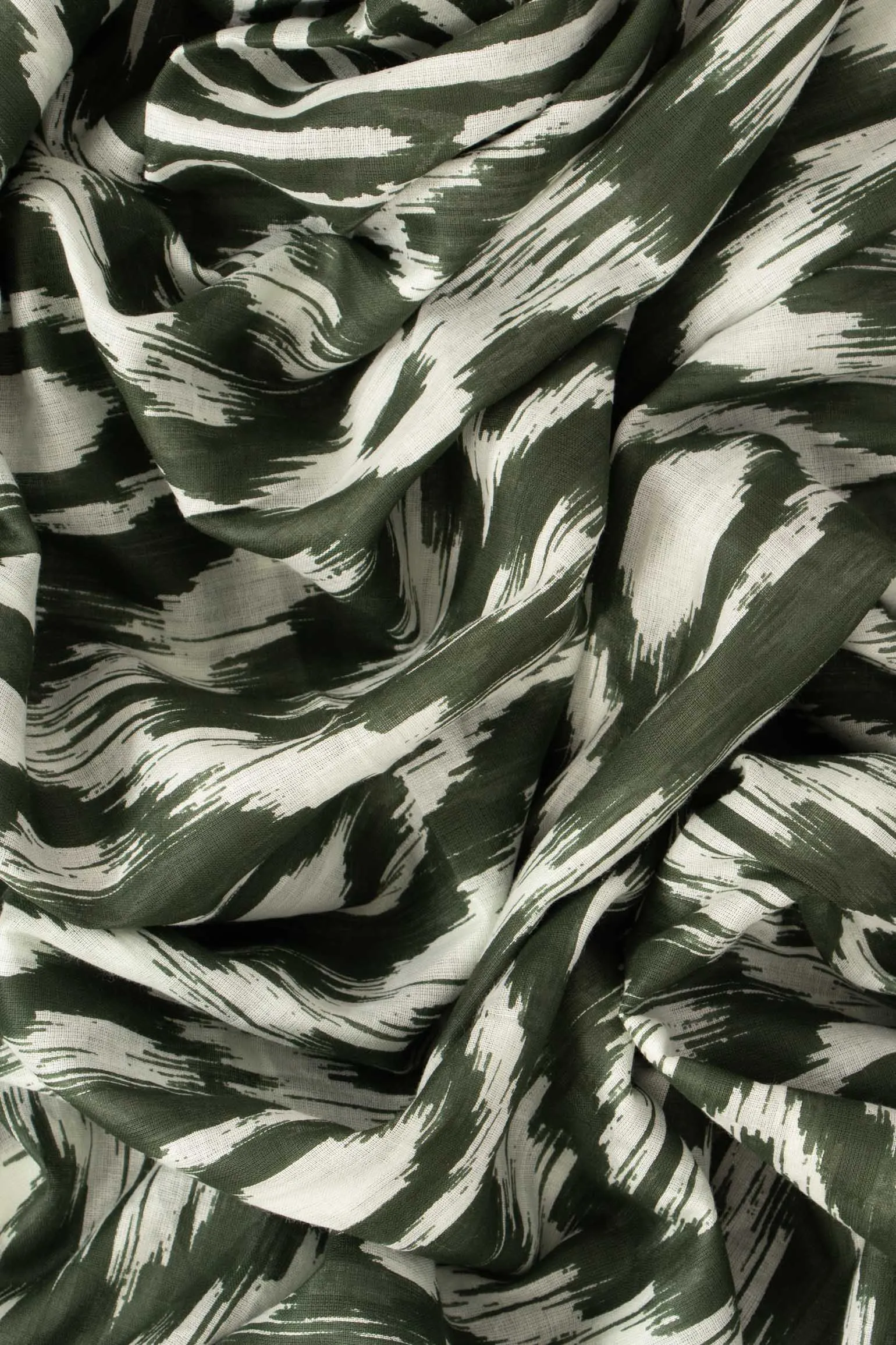 Indie Lightweight Cotton Scarf  - Khaki, Aztec
