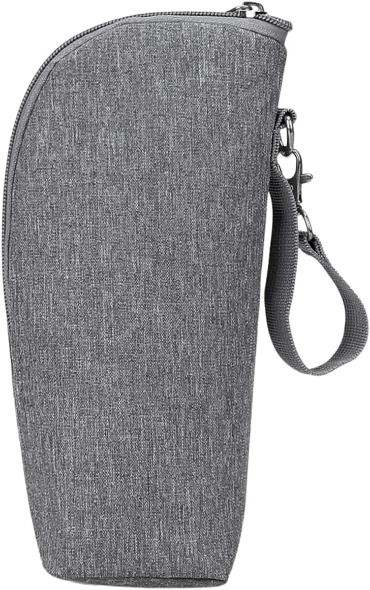 Insulated Bottle Bag Thermal Pouch for Milk Beverages for Strollers Travel and Parents Durable Easy to Carry with Zipper Closure