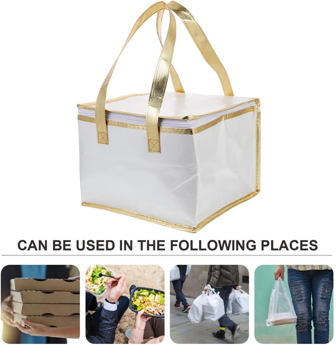 Insulated Cake Packing Bag Capacity Food Tote Handheld Grocery Carrier for Freshness for Picnics Shopping Travel Easy to Clean