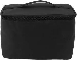 Insulated Grocery Bag Reusable Portable Shop Cooler Food Transport Carrier Oxford Cloth 10L Black (Black)