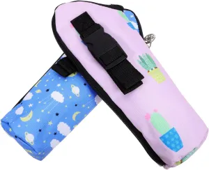 Insulated Water Bottle Bag Travel Milk Bottle Cooler Sturdy Polyester Pouch