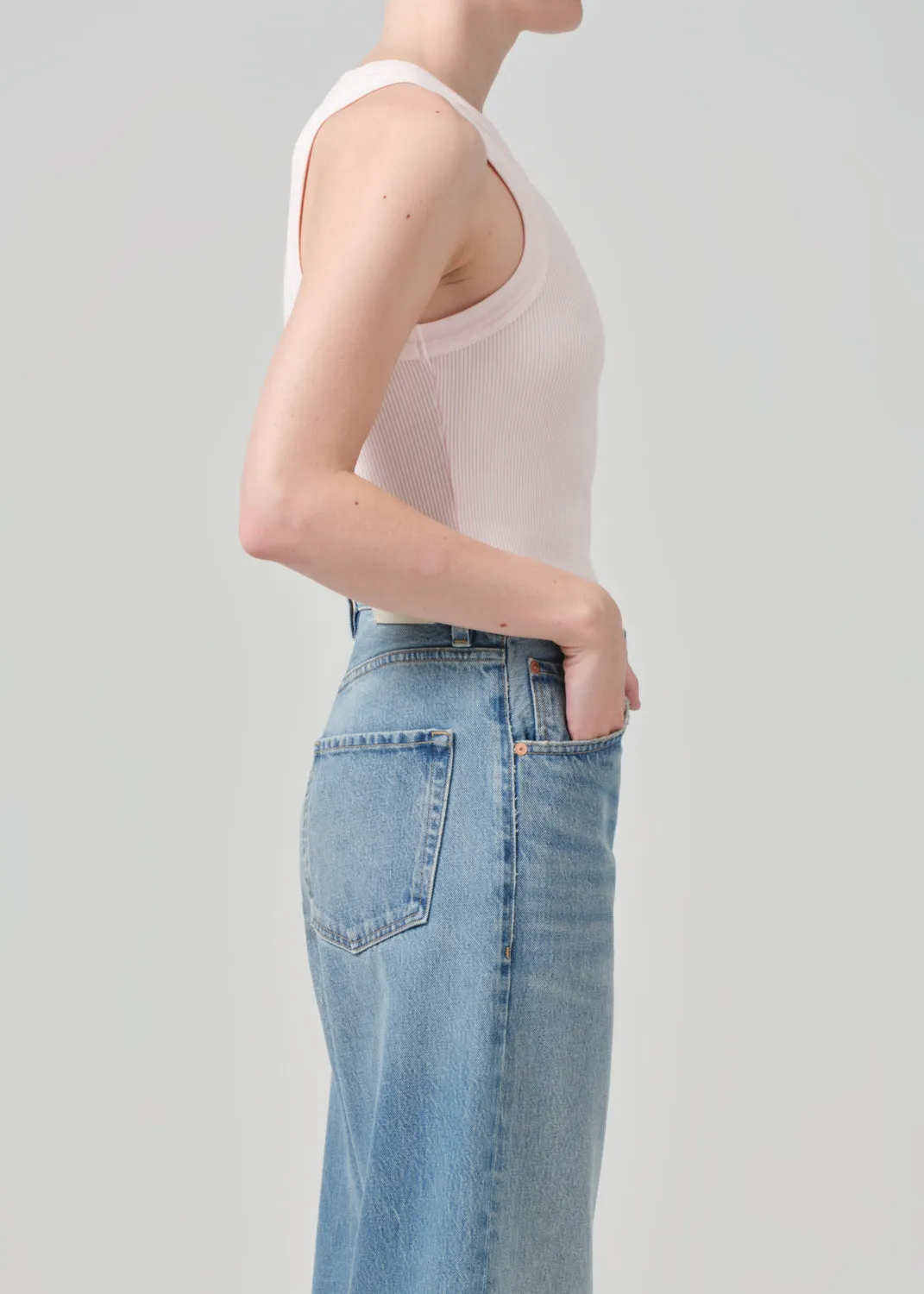 Isabel Rib Tank in Cameo