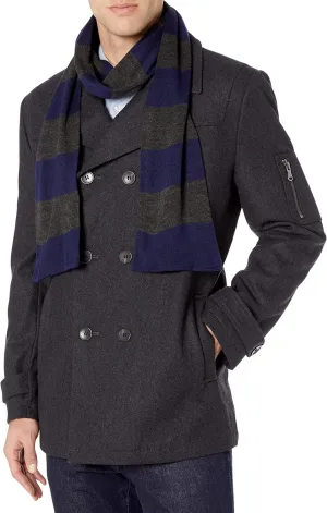 IZOD Men's Double Breasted Wool Peacoat