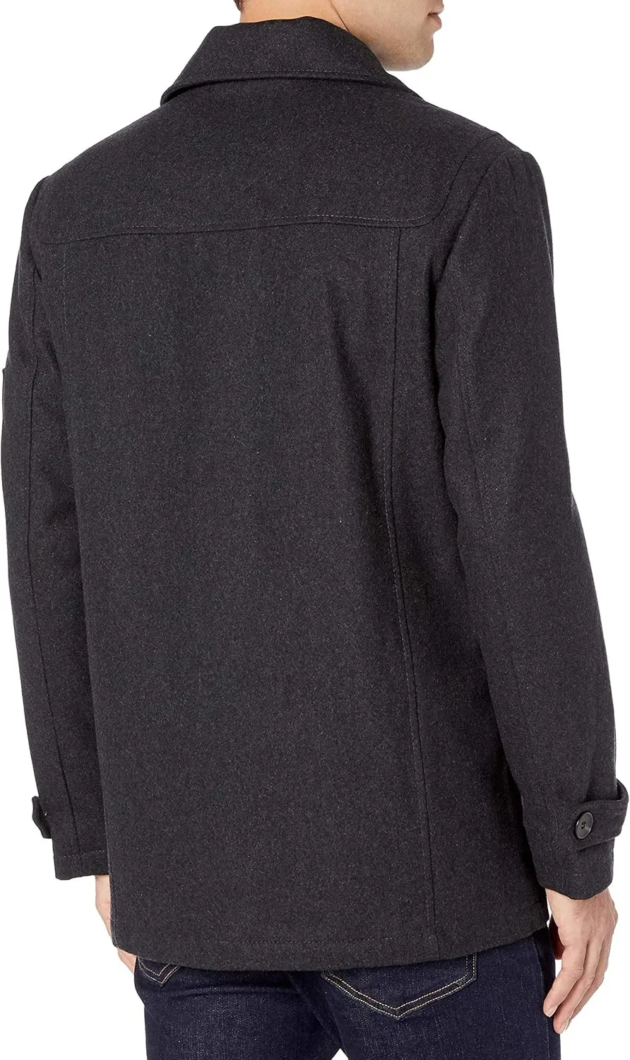 IZOD Men's Double Breasted Wool Peacoat