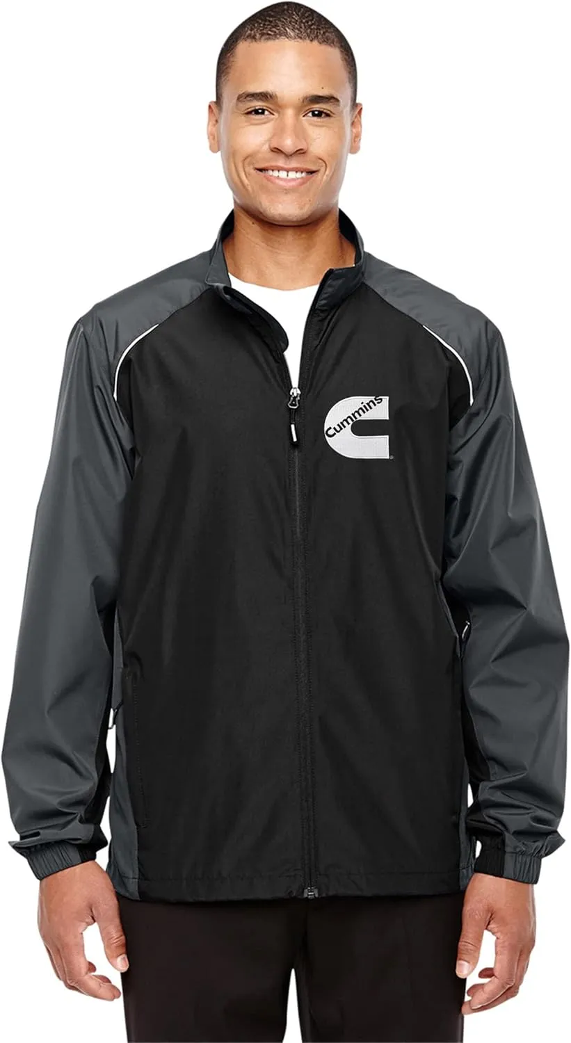 JH DESIGN GROUP Men's Cummins Logo Lightweight Nylon Windbreaker Jacket