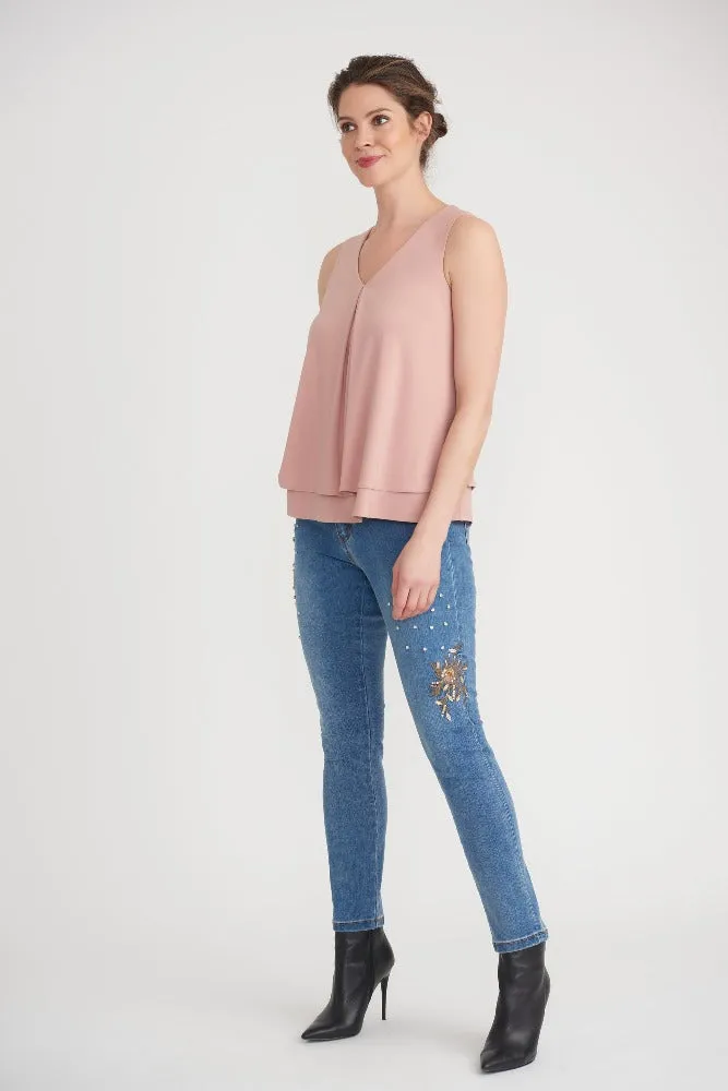 Joseph Ribkoff Sleeveless Top / Blush Style 203119
