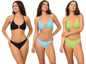 JR-2P11S-18 - Wholesale Junior's Solid O-Ring Bikini