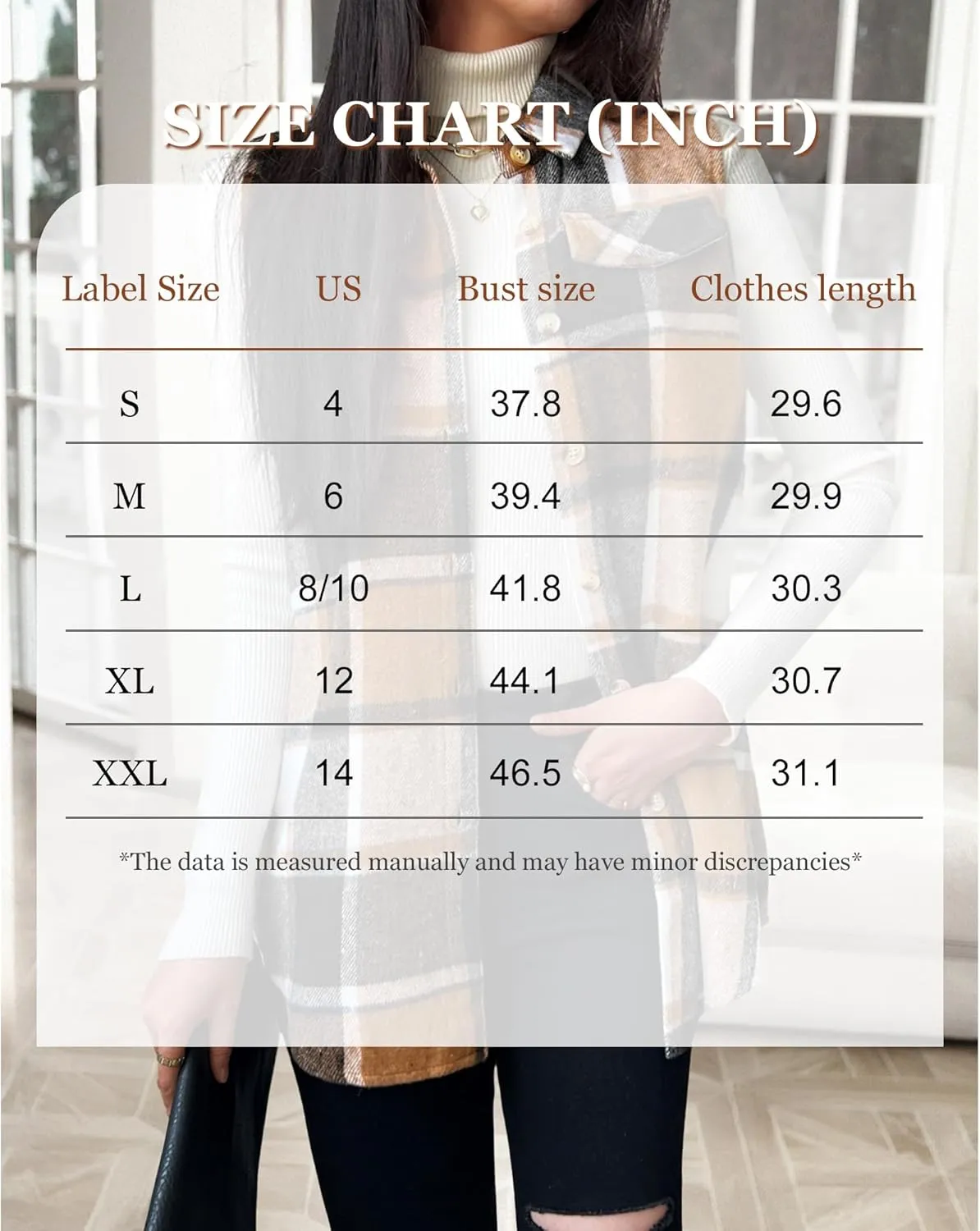 JTI Vest for Women, Flannel Plaid Lapel Neck Sleeveless Outerwear Vests, Button Front with Pockets Casual Jackets