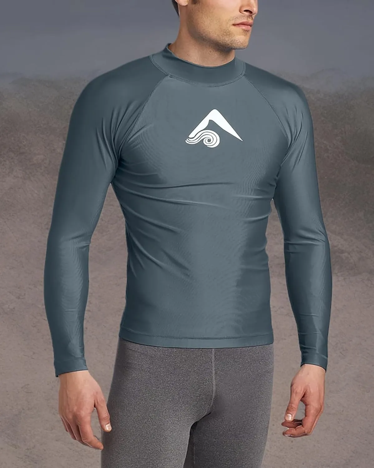 Kanu Surf Platinum Rashguard UPF 50  Sun Protection Long Sleeve Swim Shirts for Men-Premium Rash Guard for Men