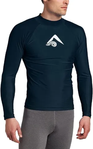 Kanu Surf Platinum Rashguard UPF 50  Sun Protection Long Sleeve Swim Shirts for Men-Premium Rash Guard for Men