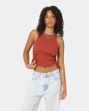 Karl Kani Women's Small Signature Rib Top Red