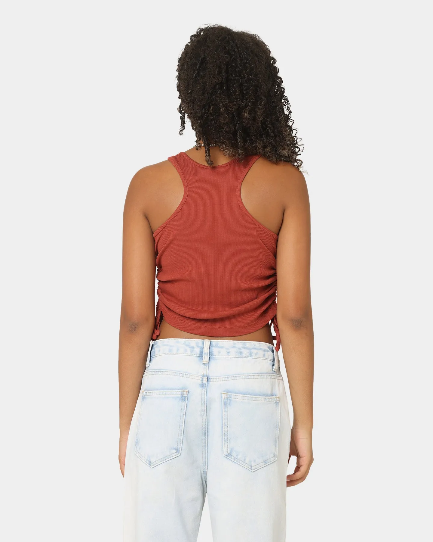 Karl Kani Women's Small Signature Rib Top Red