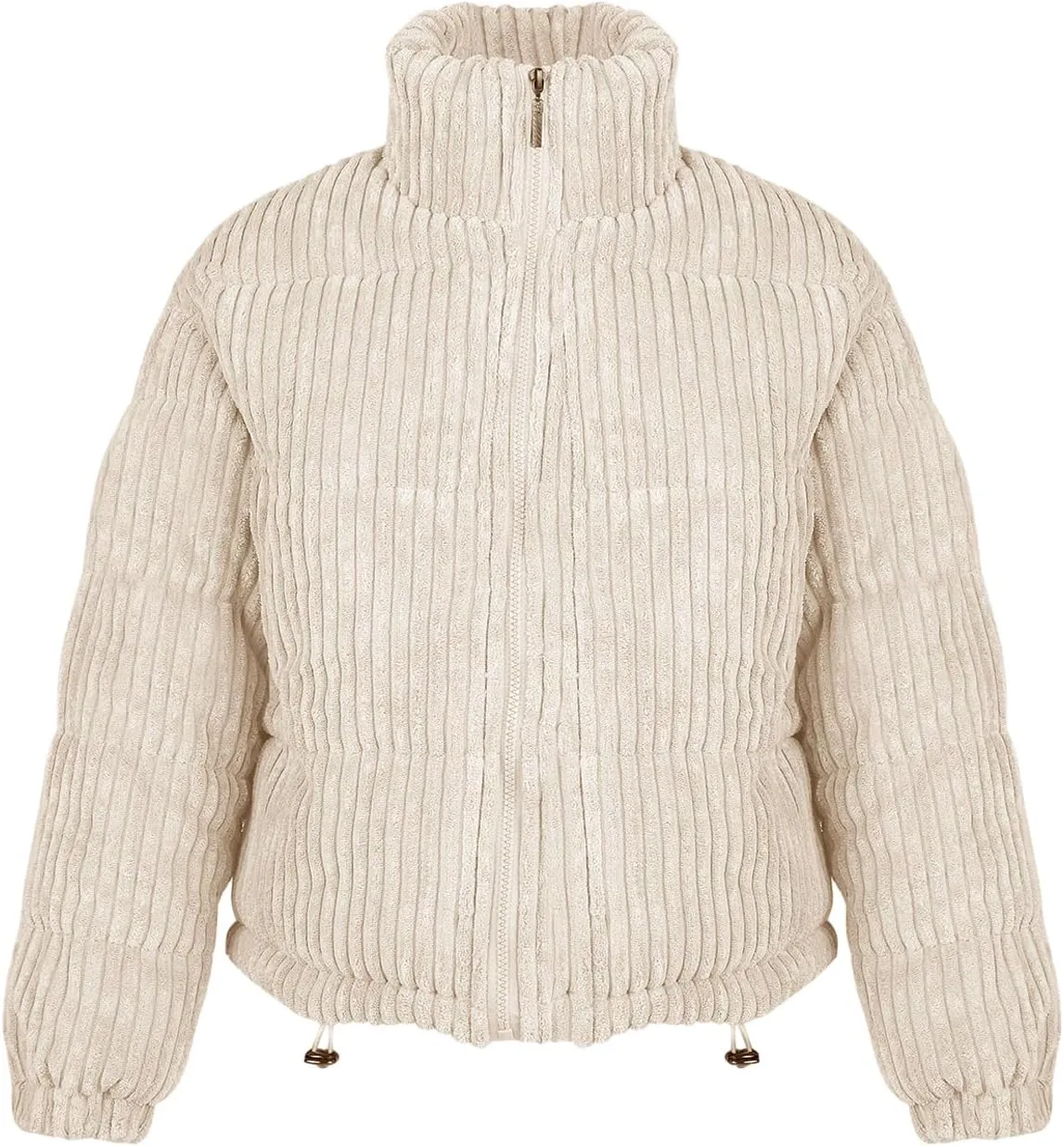 Kissonic Women's Winter Puffer Down Corduroy Jacket Lightweight Padded Jacket