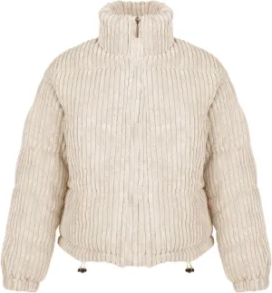 Kissonic Women's Winter Puffer Down Corduroy Jacket Lightweight Padded Jacket
