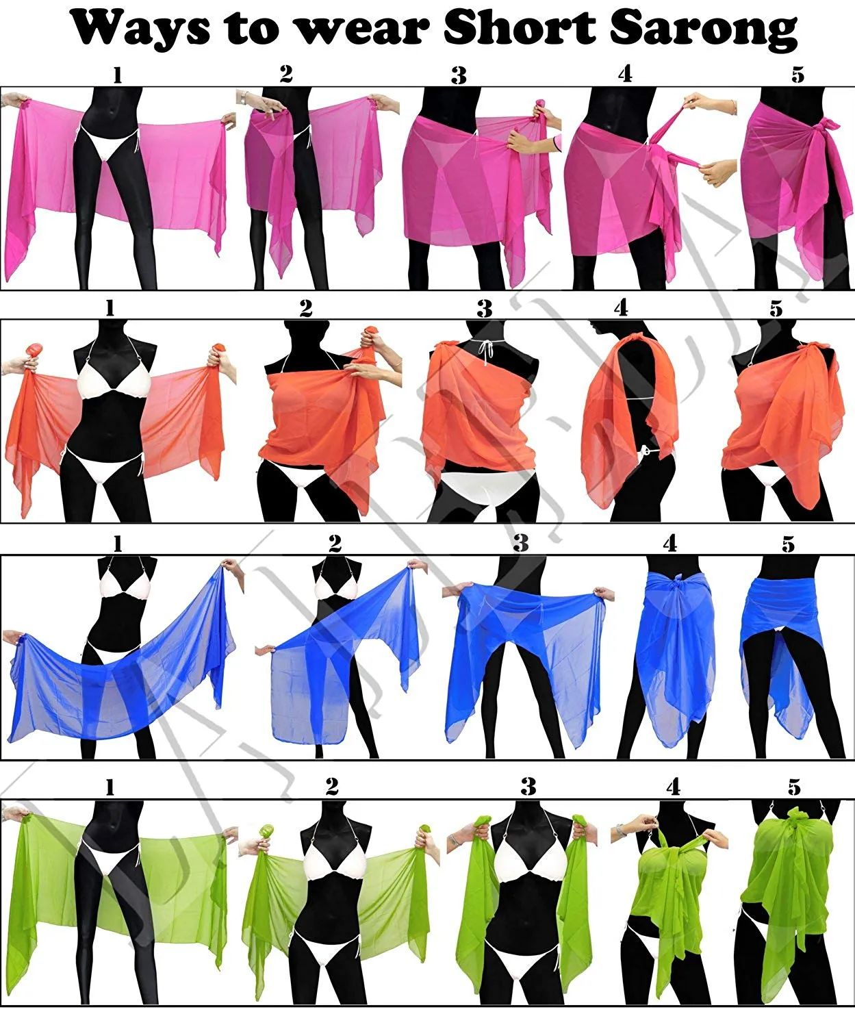 LA LEELA TV Swimsuit Casual Women Beach Wrap Sarong Printed 72"X21" Multi_5714