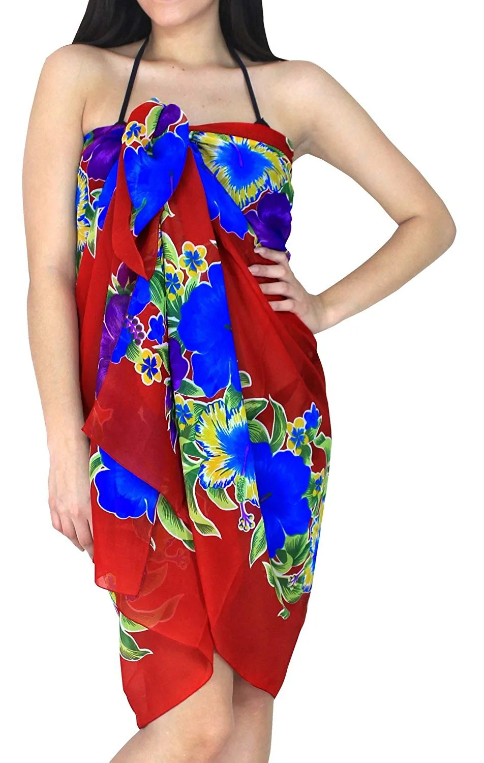 LA LEELA Women Beach Bikini Sarong Cover up Wrap Skirt Dress Printed 22 ONE Size
