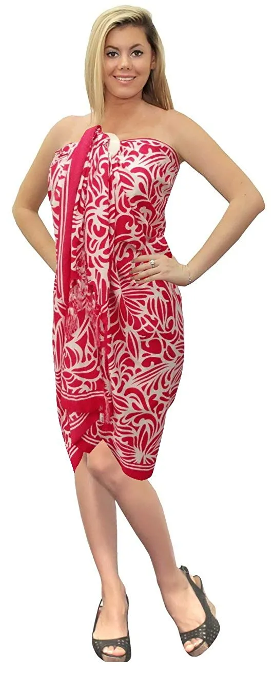 LA LEELA Women Beachwear Sarong Bikini Cover up Wrap Bathing Suit 28 ONE Size