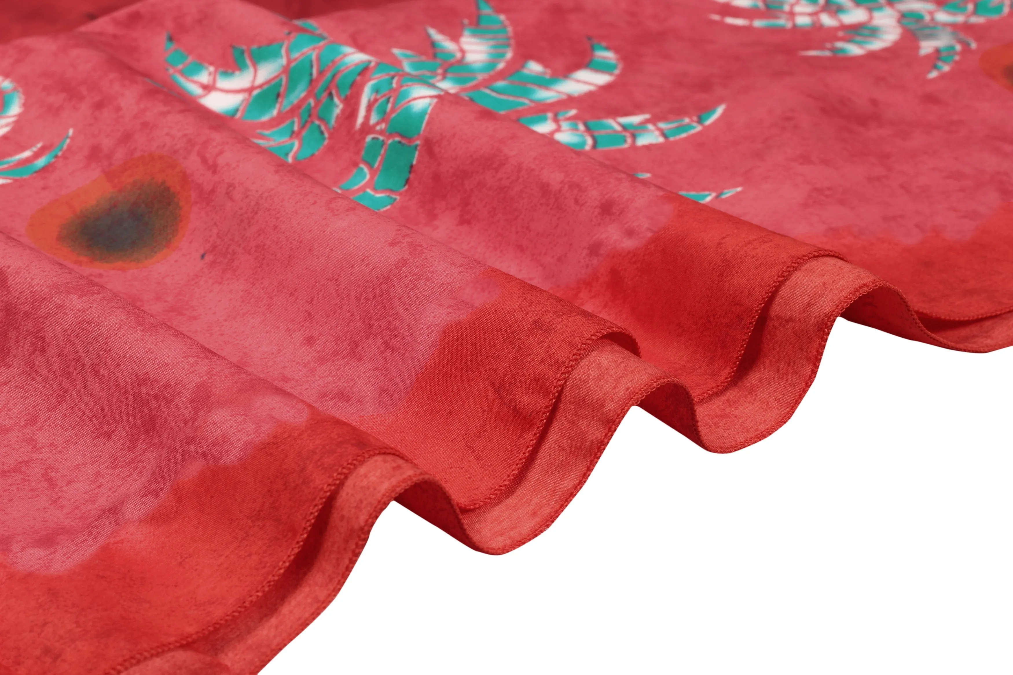 La Leela Women's Hawaiian Bikini Beach Wrap Sheer Sarong Swimming Bathing suit Beachwear Swim Dress Pareo Cover up Long 78"X42"  Red 911615