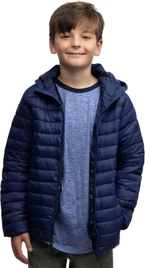 Lands' End Kids Full Zip Lightweight Thermoplume Hooded Jacket (S-XL)