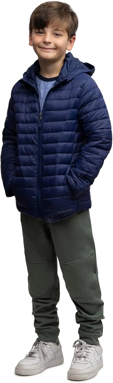 Lands' End Kids Full Zip Lightweight Thermoplume Hooded Jacket (S-XL)