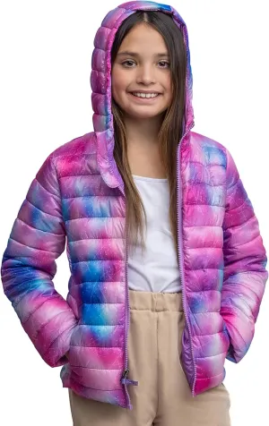 Lands' End Kids Full Zip Lightweight Thermoplume Hooded Jacket (S-XL)