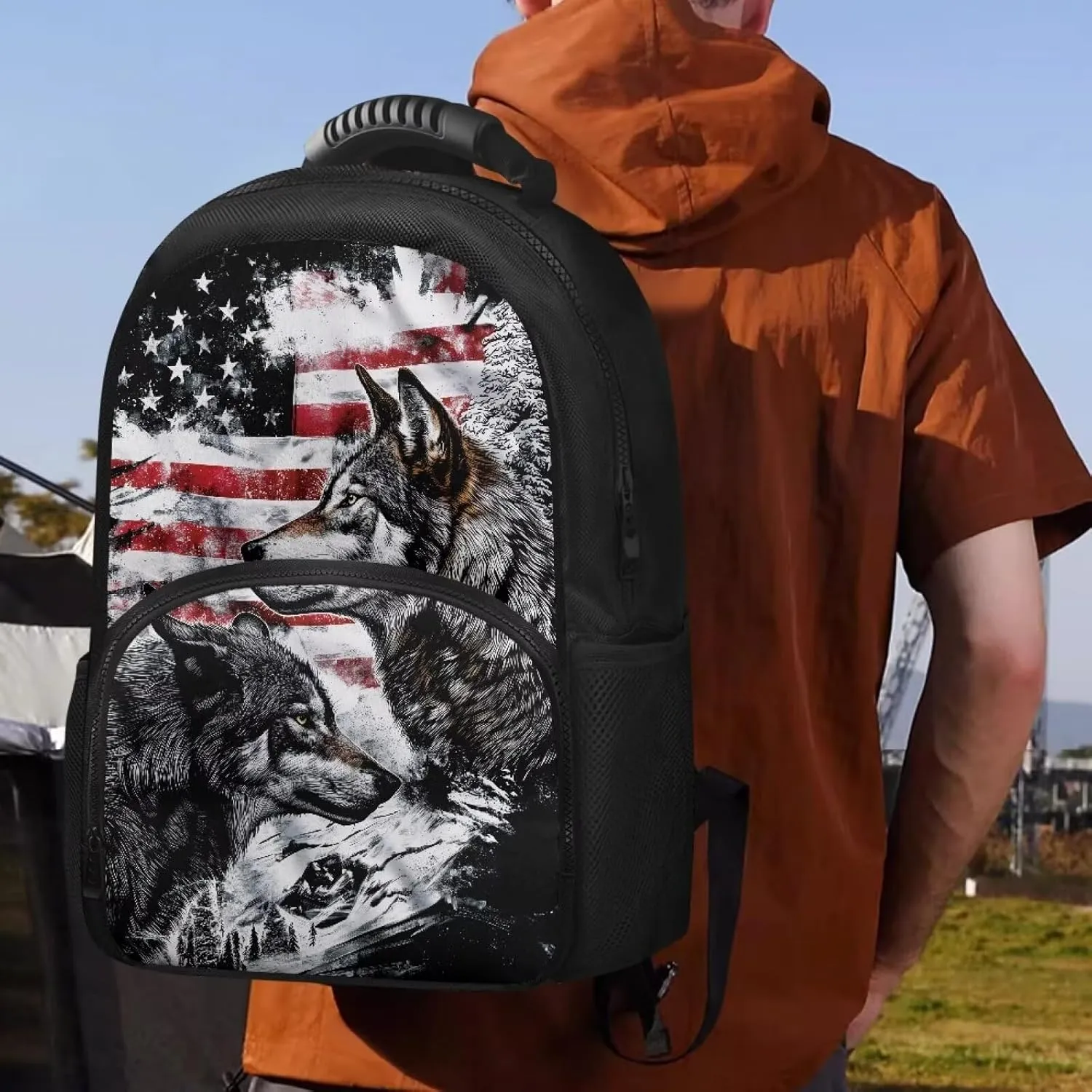 Laptop Backpack with Lunch Box Insulated Adult Backpacks with Cooler Compartment 17 Inch Lunch Bag for Camping
