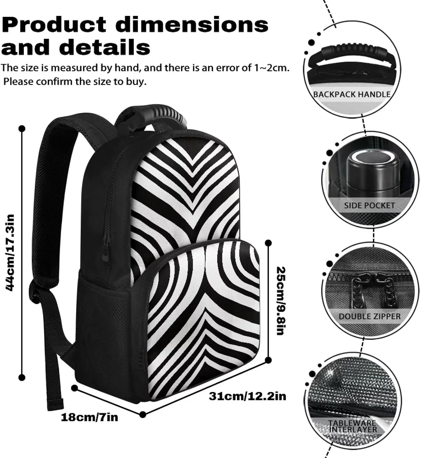 Laptop Backpack with Lunch Box Insulated Adult Backpacks with Cooler Compartment 17 Inch Lunch Bag for Camping