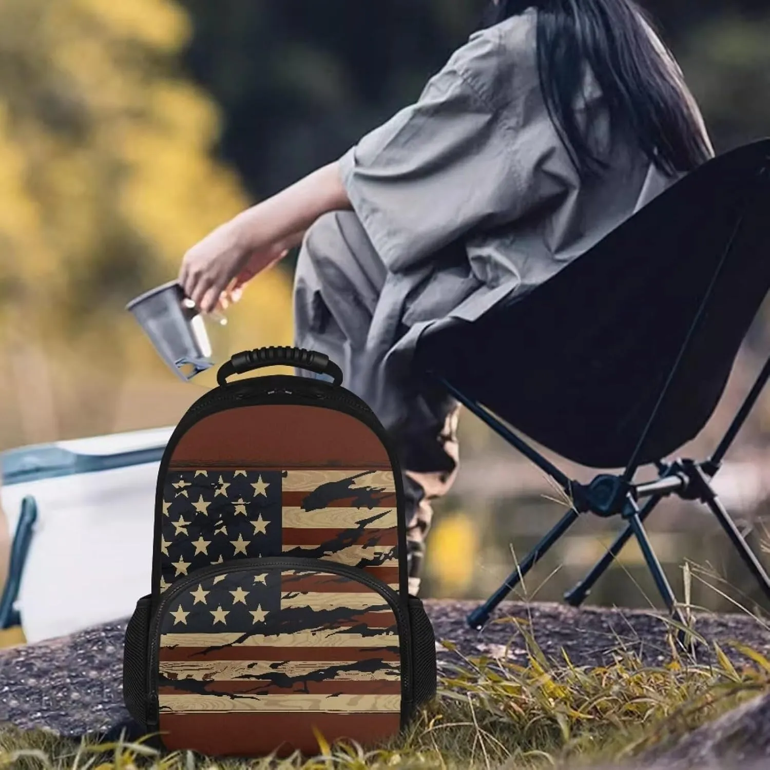 Laptop Backpack with Lunch Box Insulated Adult Backpacks with Cooler Compartment 17 Inch Lunch Bag for Camping