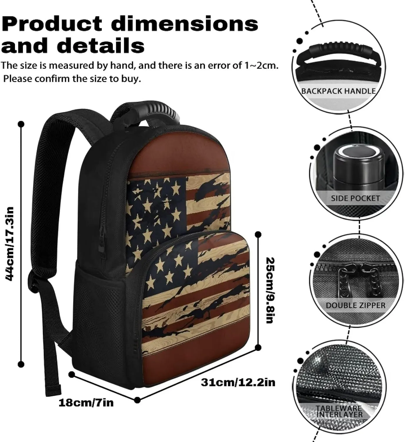 Laptop Backpack with Lunch Box Insulated Adult Backpacks with Cooler Compartment 17 Inch Lunch Bag for Camping