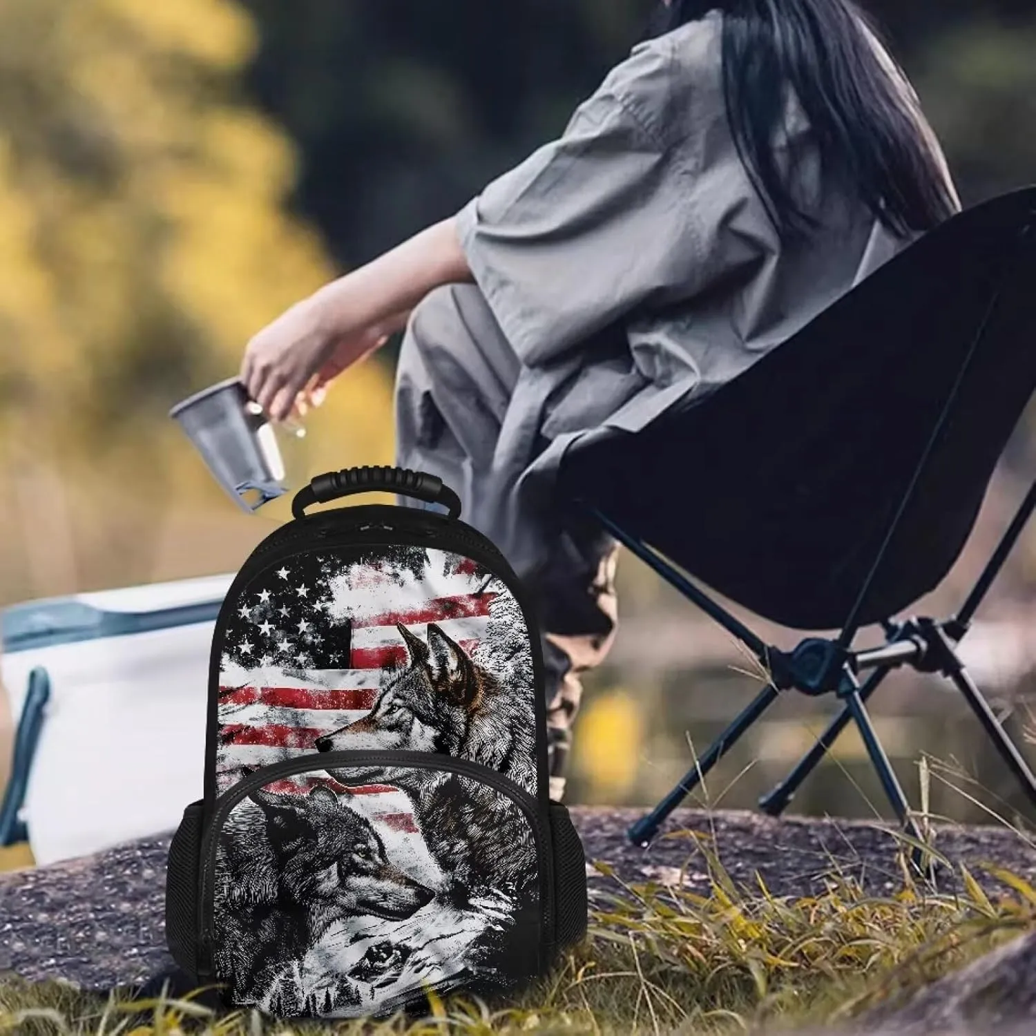 Laptop Backpack with Lunch Box Insulated Adult Backpacks with Cooler Compartment 17 Inch Lunch Bag for Camping