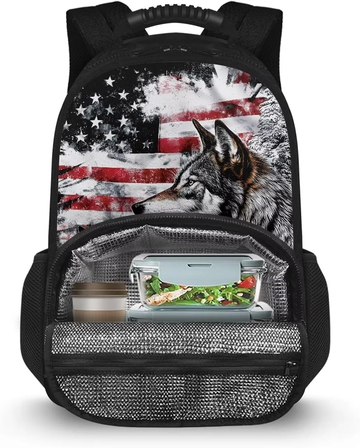 Laptop Backpack with Lunch Box Insulated Adult Backpacks with Cooler Compartment 17 Inch Lunch Bag for Camping