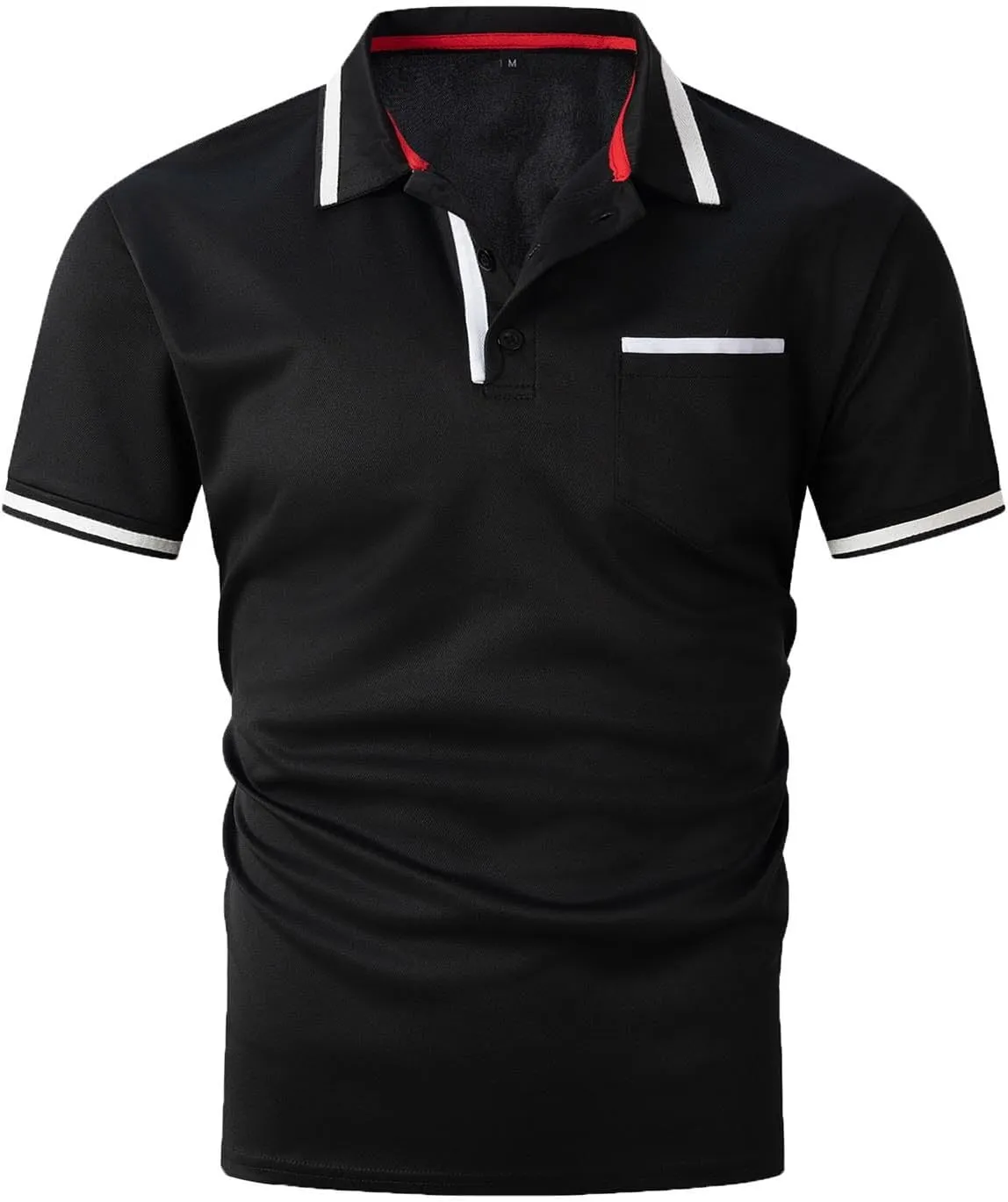 LCMTWX Polo Men Turn Down Collar American Flag Print Patriotic Shirts Slim Fit Short Sleeve Golfs Golf Polo Shirts for Men