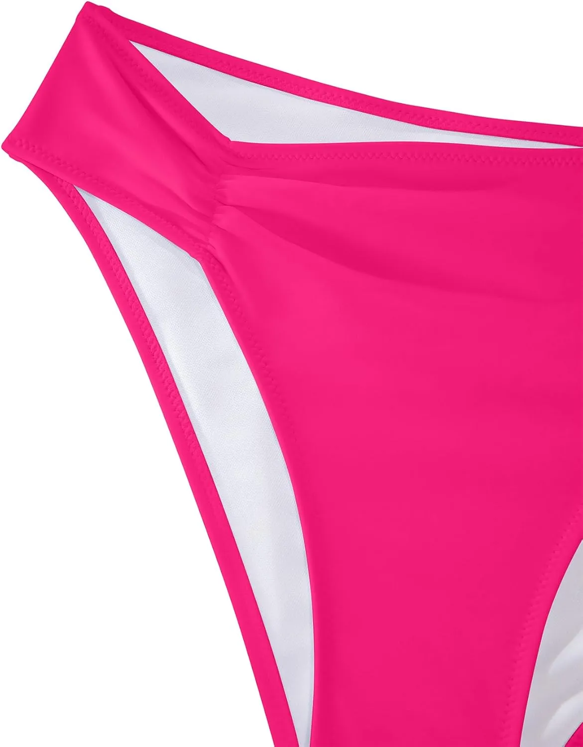 Lilosy Sexy Knotted Ruched High Cut Leg One Piece Swimsuit