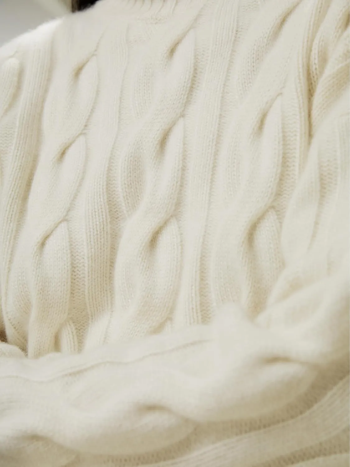 LilySilk 100% Cashmere Sweater for Women Cable Knit Oversized Turtleneck Ribbed Pullover Cropped Relaxed Fall Winter
