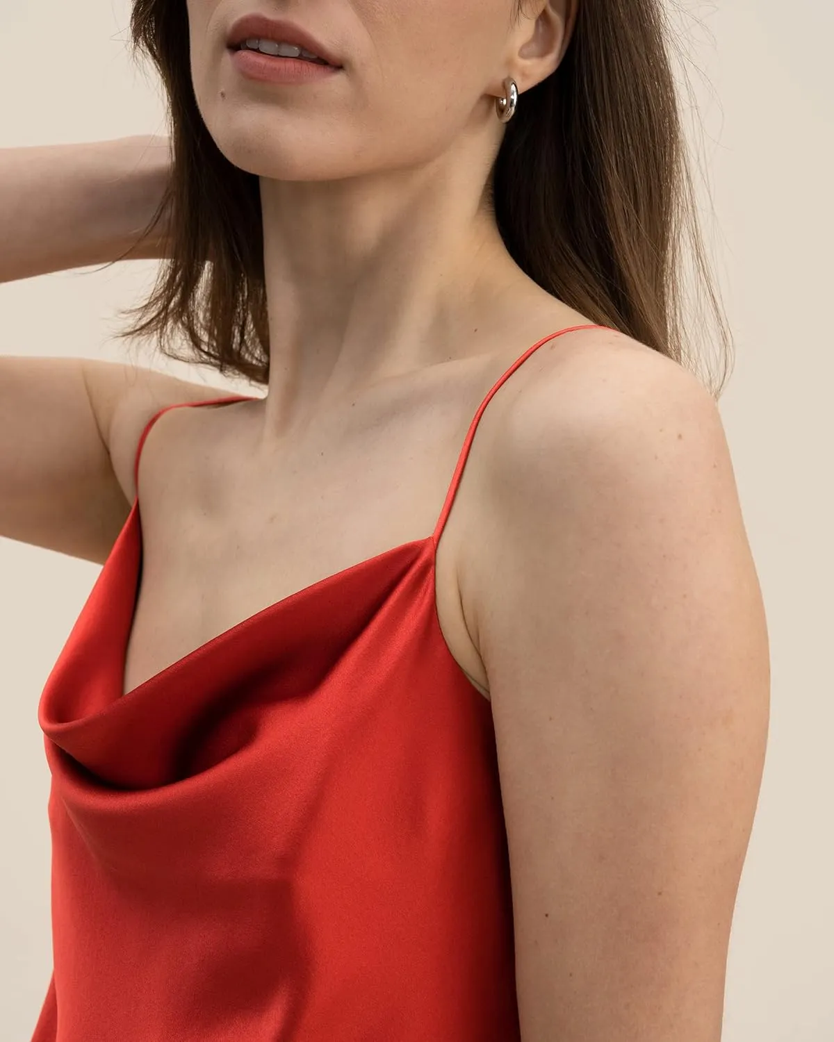LilySilk Womens 100% Silk Camisole 22MM Charmeuse Silk, Versatile & Basic Silk Camisole Top for Summer