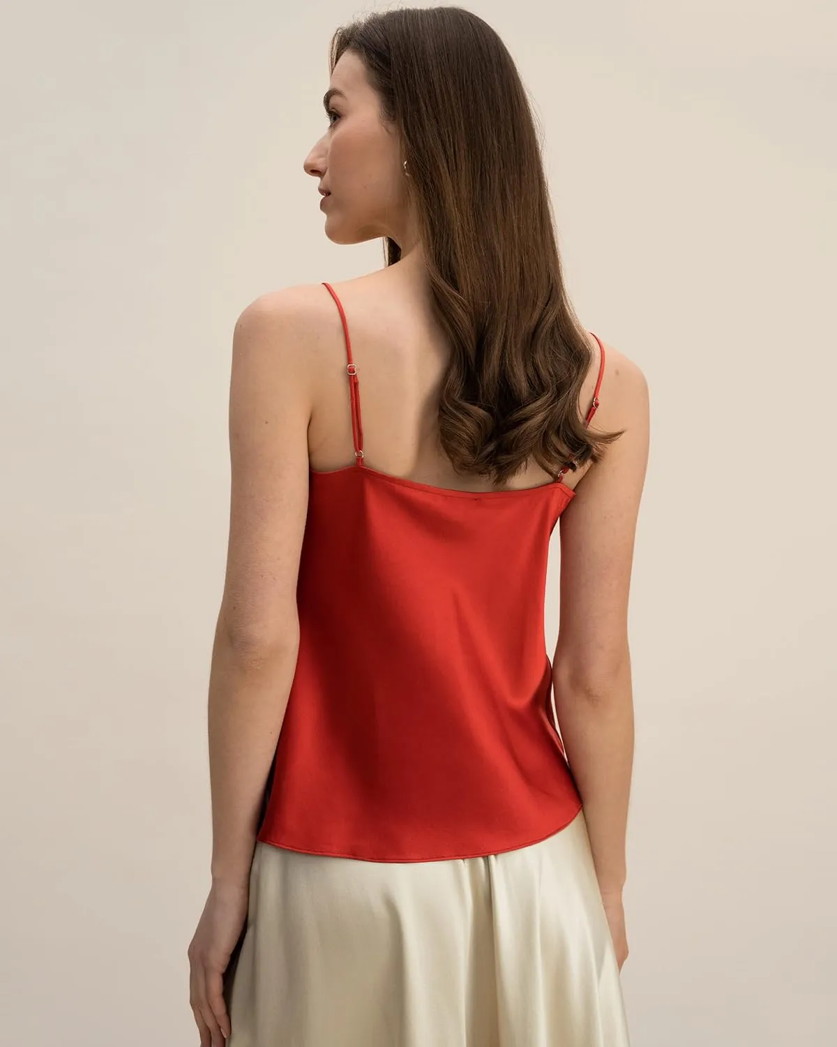 LilySilk Womens 100% Silk Camisole 22MM Charmeuse Silk, Versatile & Basic Silk Camisole Top for Summer