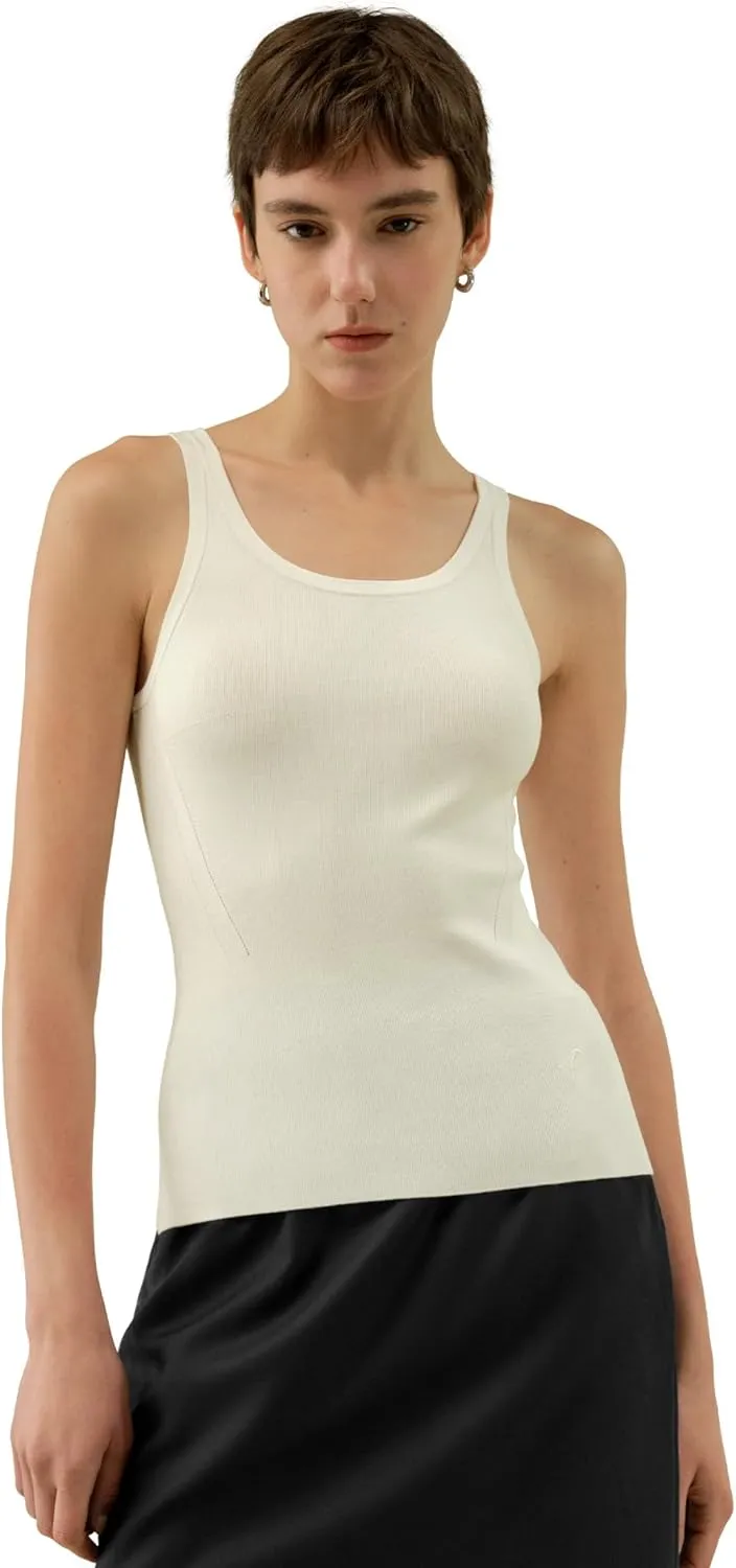 LilySilk Womens Silk Vest Tank Top Ladies Sleeveless Versatile Camisole with Thin Straps and Breathable Stretchy Feel