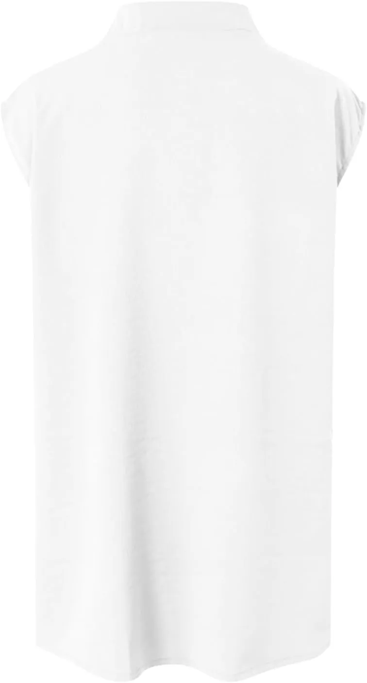 Linen Tank Tops for Women Loose Fit Summer Tops Trendy Sleeveless Casual Button V Neck Tunic Blouses Outfits 2025