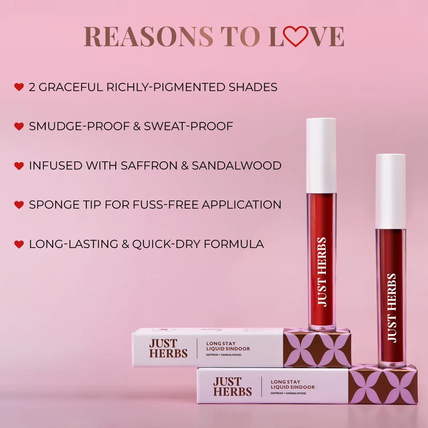 Long Stay Liquid Sindoor with Saffron and Sandalwood (Ruby Red)