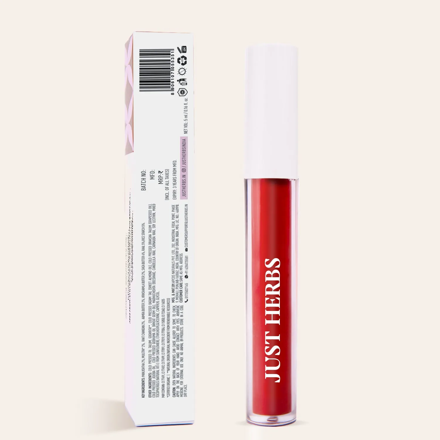Long Stay Liquid Sindoor with Saffron and Sandalwood (Ruby Red)