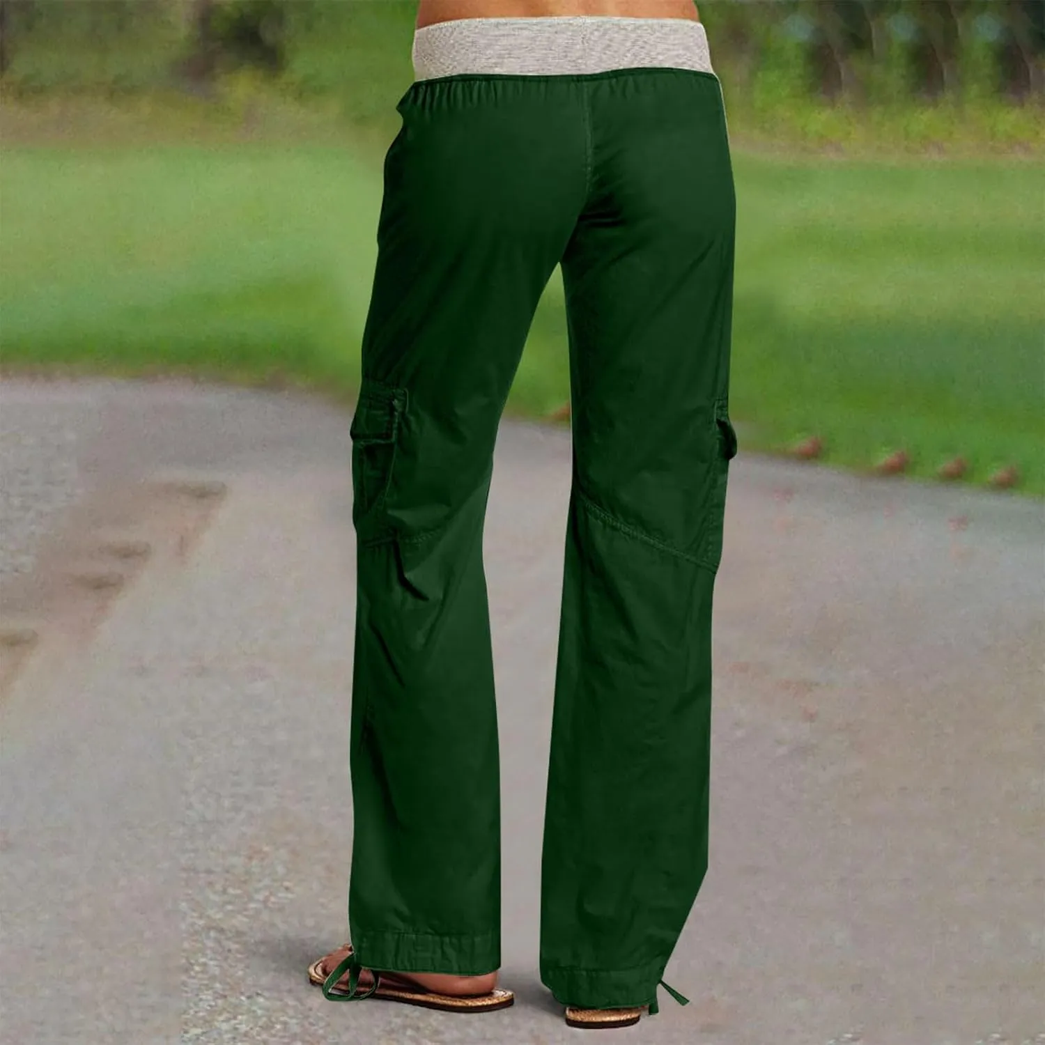 Low Rise Pants for Women, Cargo Pants Women, Casual, Drawstring, Straight Leg, Hiking Pants, Y2k, Trendy Trousers