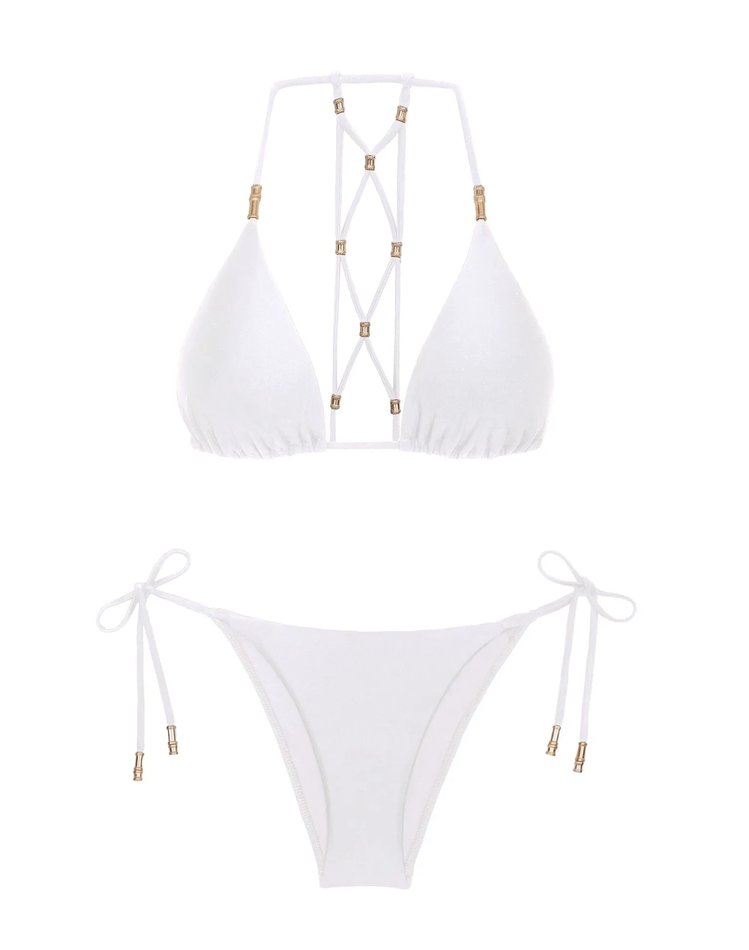Lucy Tie Side Bottom - White