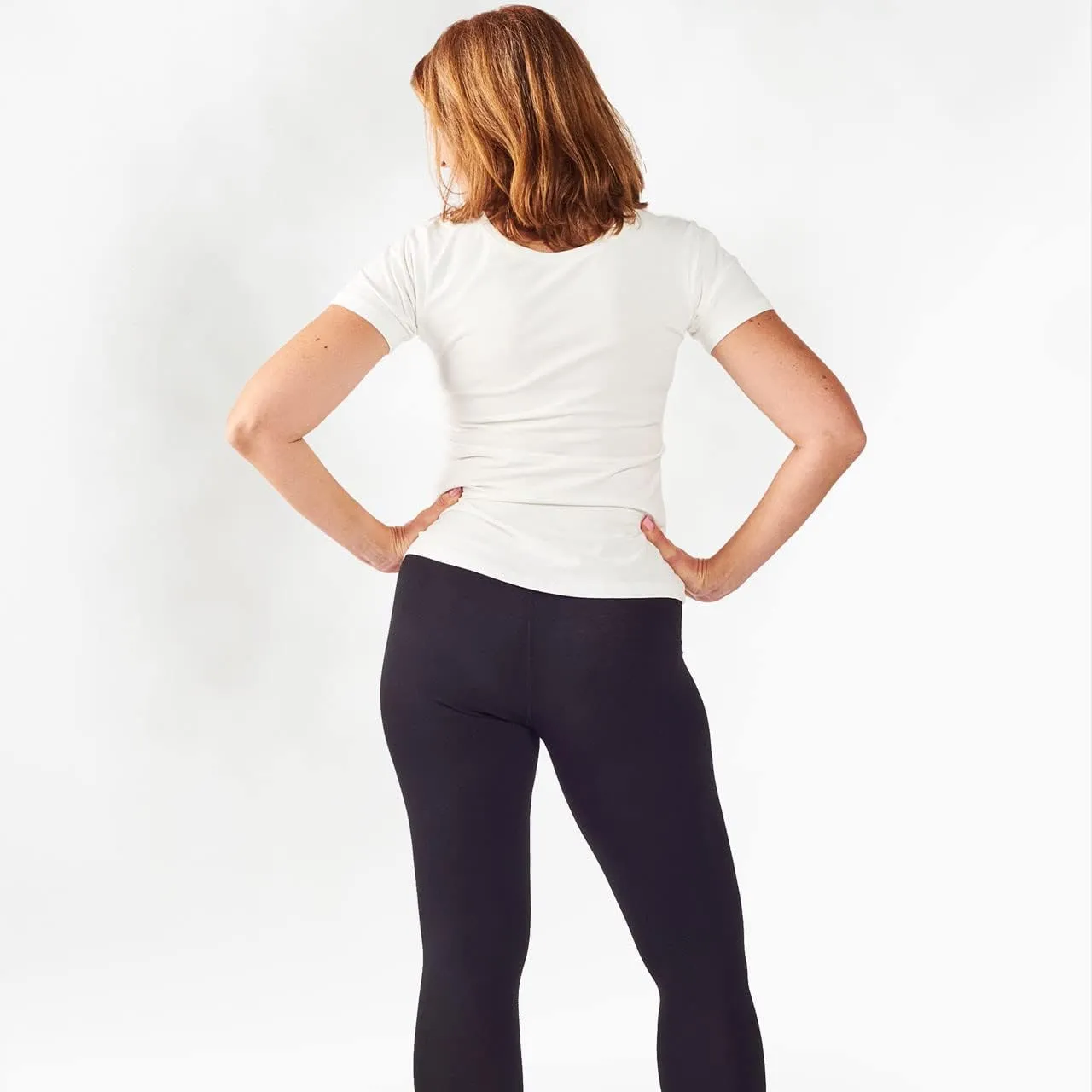 Maggie's Organic Cotton Midcalf Leggings - Base Layer Legging - Super Soft Workout Leggings