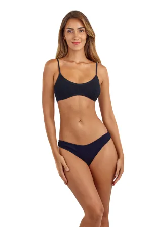 Maldives Spaghetti Straps One Size Bikini TOP ONLY (Black)