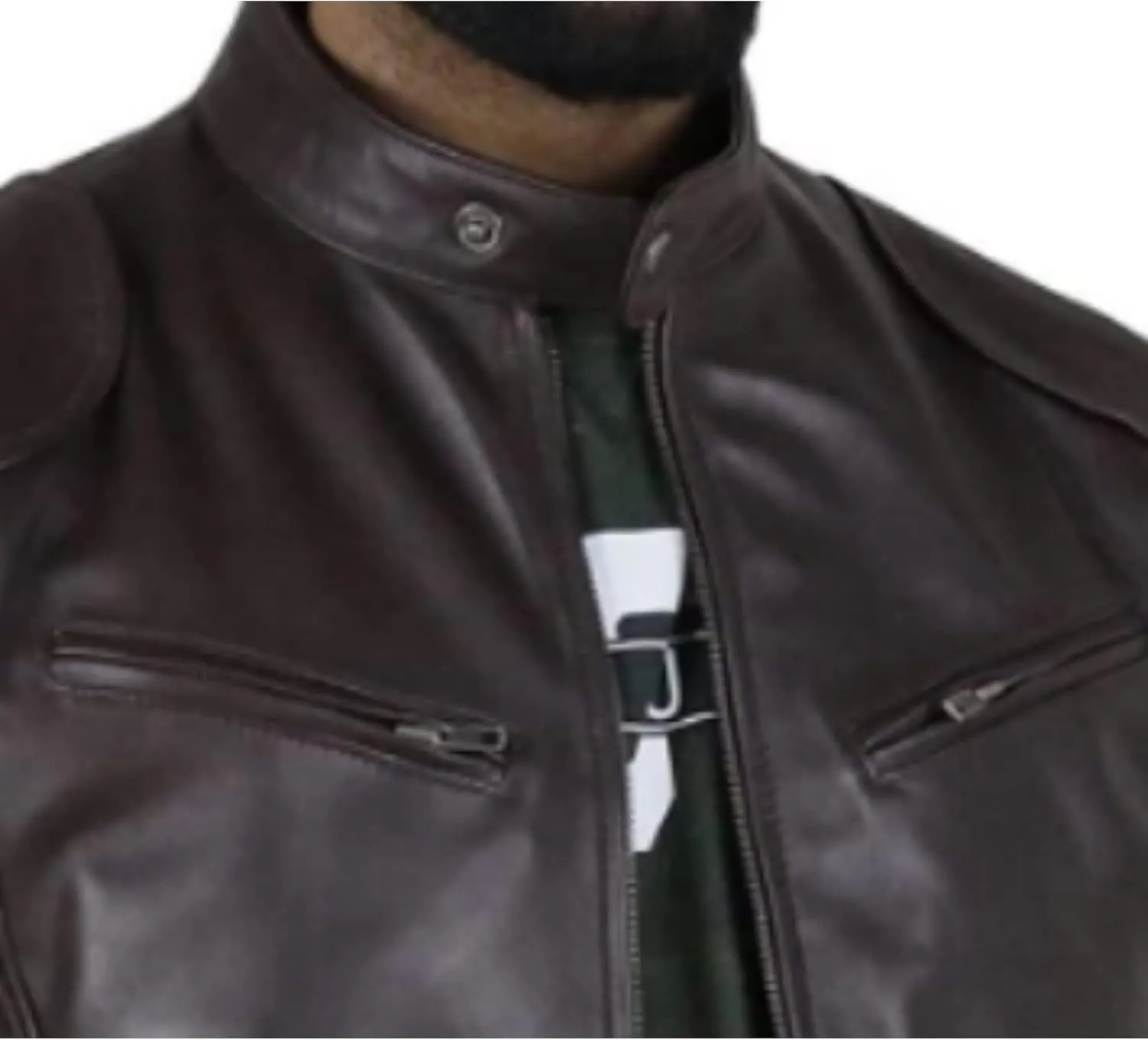 Male Cafe Racer Style PU Jacket Motorcycle Distressed Leather Jackets Moto Coat Bikers Leather Biker Blazer