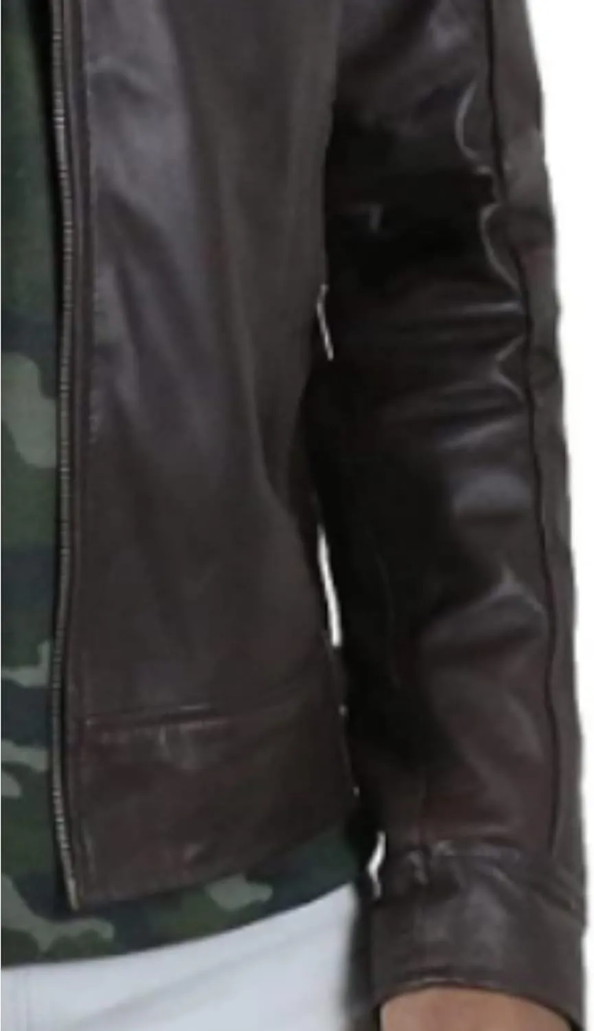 Male Cafe Racer Style PU Jacket Motorcycle Distressed Leather Jackets Moto Coat Bikers Leather Biker Blazer