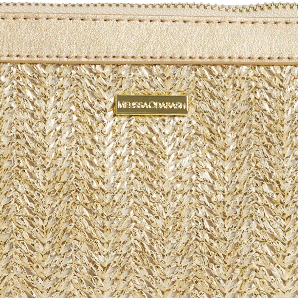Melissa Odabash 'Capri' Gold Clutch