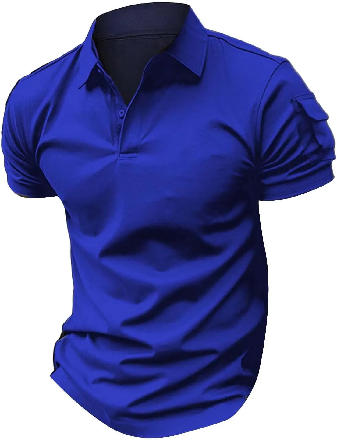 Men Polo Shirts 2024 and Summer Casual Short Sleeved Buttons Lapel Solid Color Short Sleeved T Shirt Tops Golf Mens