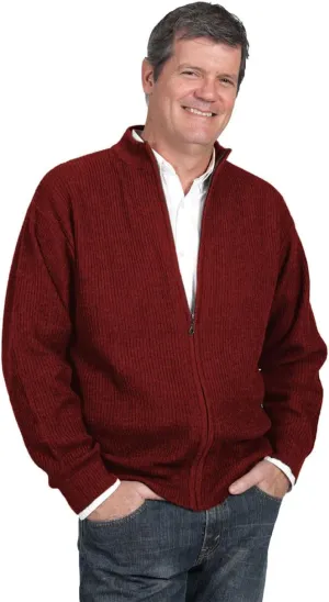 Men's 21st Century Zip Up Cardigan Lightweight Luxury with Exceptional Warmth in 100% Alpaca Wool